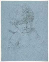 Angelo alato? Amore? Ritratto a mezzo busto