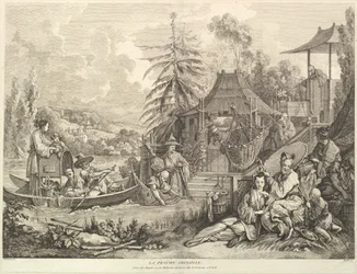 La pesca cinese, da Chinoiseries, dopo il 1743