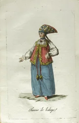 Una fanciulla di Kaluga in abito festivo