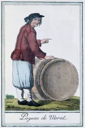 Contadino di Morat (Svizzera) - in "Enciclopedia dei viaggi" di Grasset St Sauveur, ed. 1796