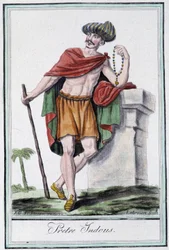 Sacerdote indù - in "Encyclopédie des voyages" di Grasset Saint Sauveur, ed. Parigi 1796