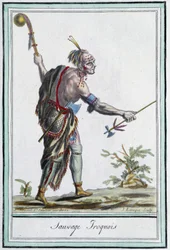Selvaggio irochese - in "Enciclopedia dei viaggi" di Grasset St Sauveur, Parigi