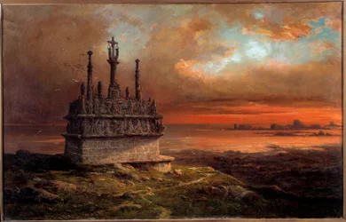 Il Calvario di Tronoen al tramonto