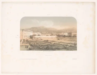 Vista sul Jardin public e sul Pont-Neuf a Nizza