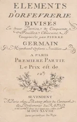 Elementi di oreficeria divisi in due parti di cinquanta fogli, 1748