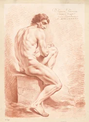 Nudo maschile seduto, visto di schiena (1° premio 1783)