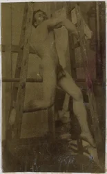 Studio di un modello maschile nudo nello studio di Jacques de Lalaing