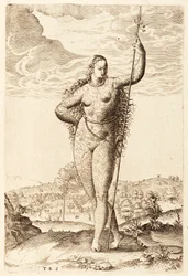 Una giovane donna pitta, c1585