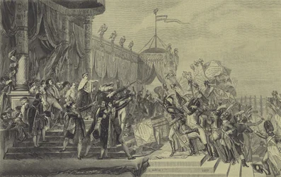 Napoleone distribuisce gli stendardi dell