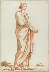 Statua Romana di una Donna in Piedi