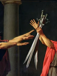 Il giuramento degli Orazi (dettaglio)