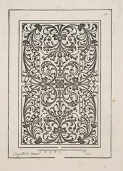 Progetto per Parterre, da Theatre des Plans et Jardinages, pub.1652 (incisione)