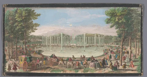 Vista del Bacino di Nettuno nel Giardino di Versailles