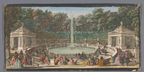 Vista sul Bosquet des Dômes nel Giardino di Versailles