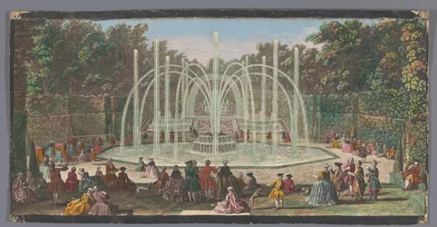 Vista sul Bosquet des Trois Fontaines nel Giardino di Versailles