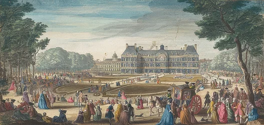 Il Palais du Luxembourg a Parigi, visto dal giardino