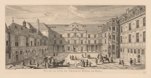 Vista del cortile del Castello di Blois
