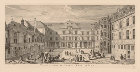Vista del cortile del Castello di Blois