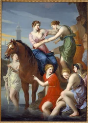 Antica Roma: Clelia attraversa il Tevere. L