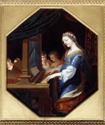 Santa Cecilia che suona l