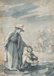 Il salvataggio del marinaio Andrea, studio preparatorio per un