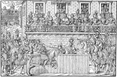Il torneo dove Enrico II è mortalmente ferito, 1559