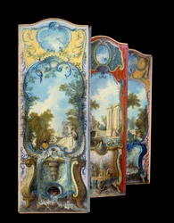 Schermo da pittura su carta marouflé