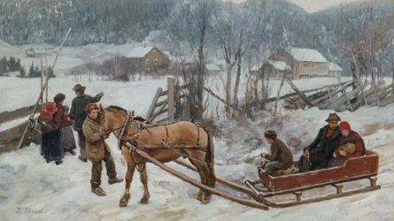 Ritorno dal viaggio in slitta