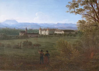 Castello di Weinzierl, Bassa Austria ... (olio su tela)