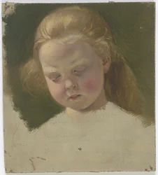 Bambina con i capelli lunghi