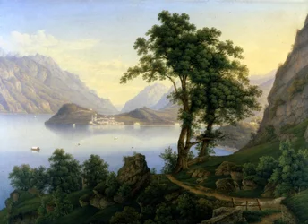 Veduta di Bellagio sul Lago di Como. XIX secolo