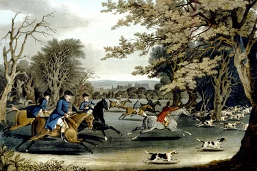 Caccia reale nel parco di Windsor, inciso da Matthew Dubourg