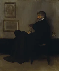 Disposizione in grigio e nero, n. 2: Ritratto di Thomas Carlyle (1795-1881) 1872-73