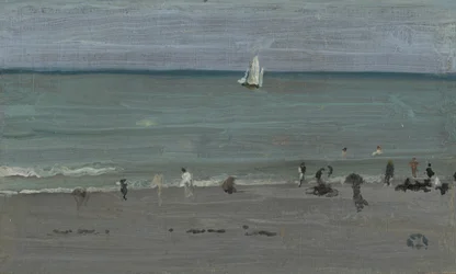 Scena costiera, bagnanti, 1884-85