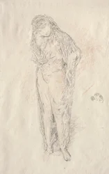 Figura drappeggiata in piedi
