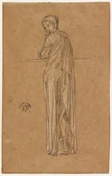 Figura drappeggiata in piedi