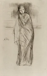 Modello drappeggiato, 1870