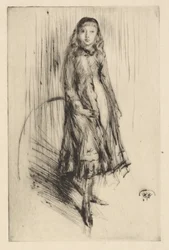 Florence Leyland, 1873 circa (puntasecca; inchiostro su carta)