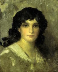 Testa di una giovane donna