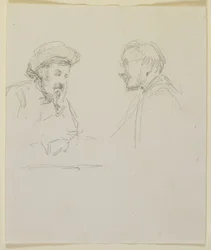 Teste di due uomini, c.1855-59