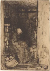 La vecchia con gli stracci, 1858