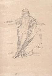 Piccola figura drappeggiata inclinata