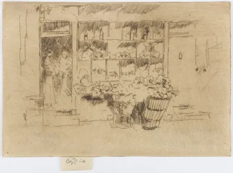 Piccolo negozio di fruttivendolo, Chelsea, c.1884-86