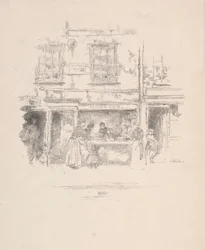 Negozio di pesce Maunders, Chelsea, 1890