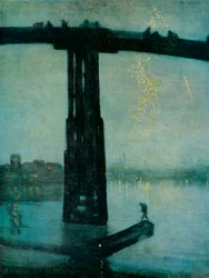 Notturno: Blu e Oro - Vecchio Ponte di Battersea, c. 1872-5
