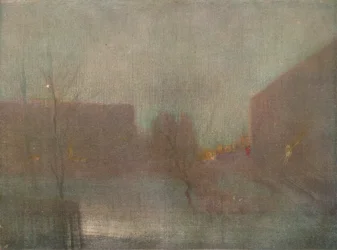 Notturno Trafalgar Square Chelsea Neve, 1876 1903-1904