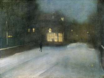 Notturno in Grigio e Oro: Neve a Chelsea, 1876