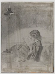 Lettura alla luce della lampada