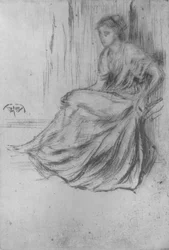 Ragazza seduta, c1869, 1904