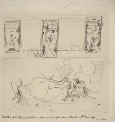 Schizzo della stanza del pavone, 1898